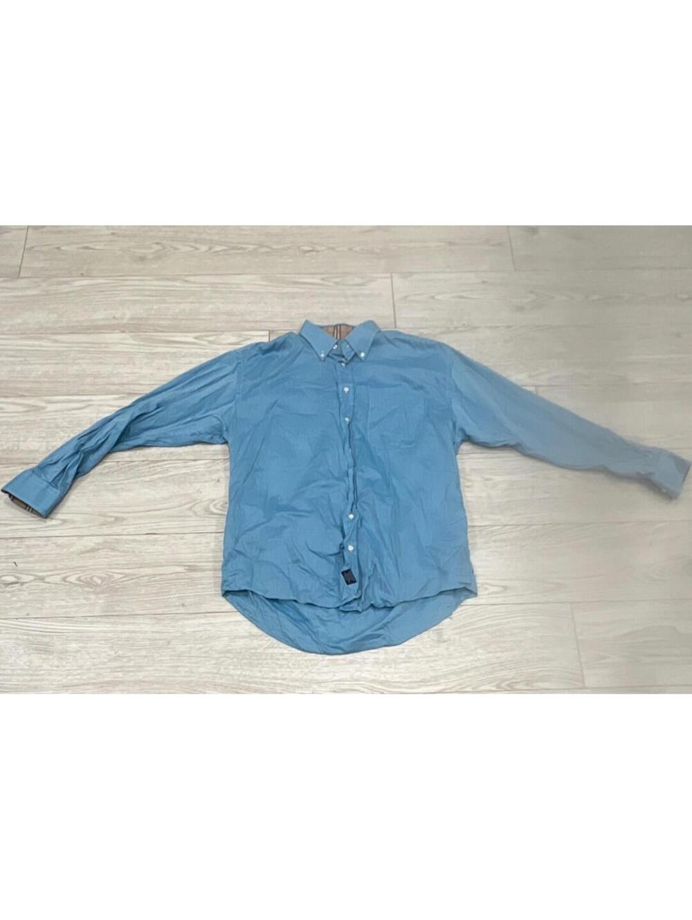 SPRING/SUMMER Burberry Men's Light Blue Cotton Casual Dress Shirt L $398